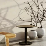 Side Tables Made of Black Marble for the Modern Interior